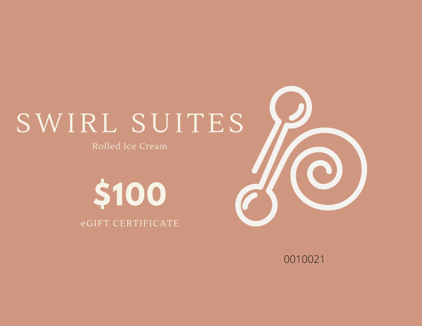 Swirl Suites Rolled Ice Cream Gift Card