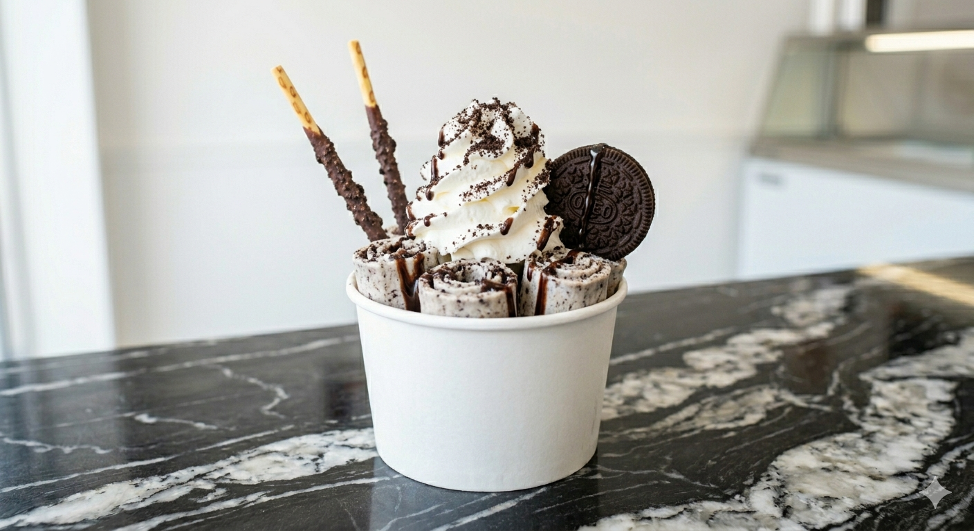 Cookies & Cream Rolled Ice Cream